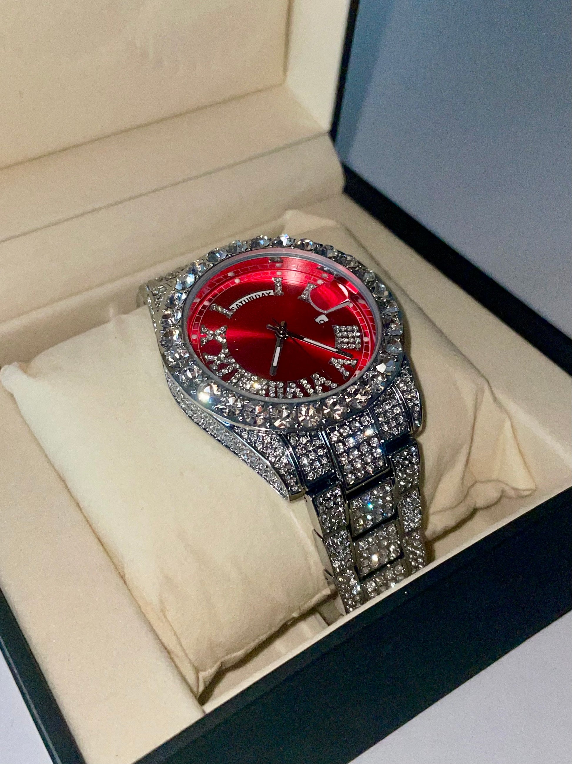ICED OUT BLOOD RED ROMAN