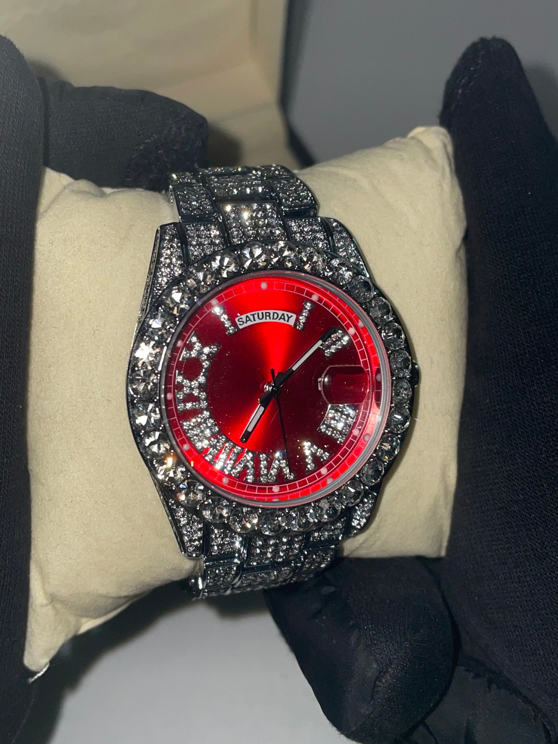 ICED OUT BLOOD RED ROMAN
