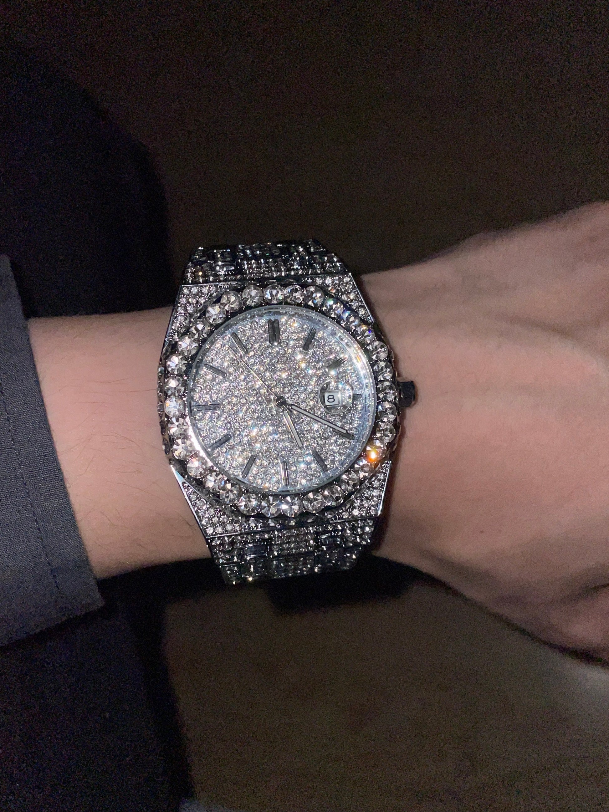 ICED OUT SILVER STICK DIAL