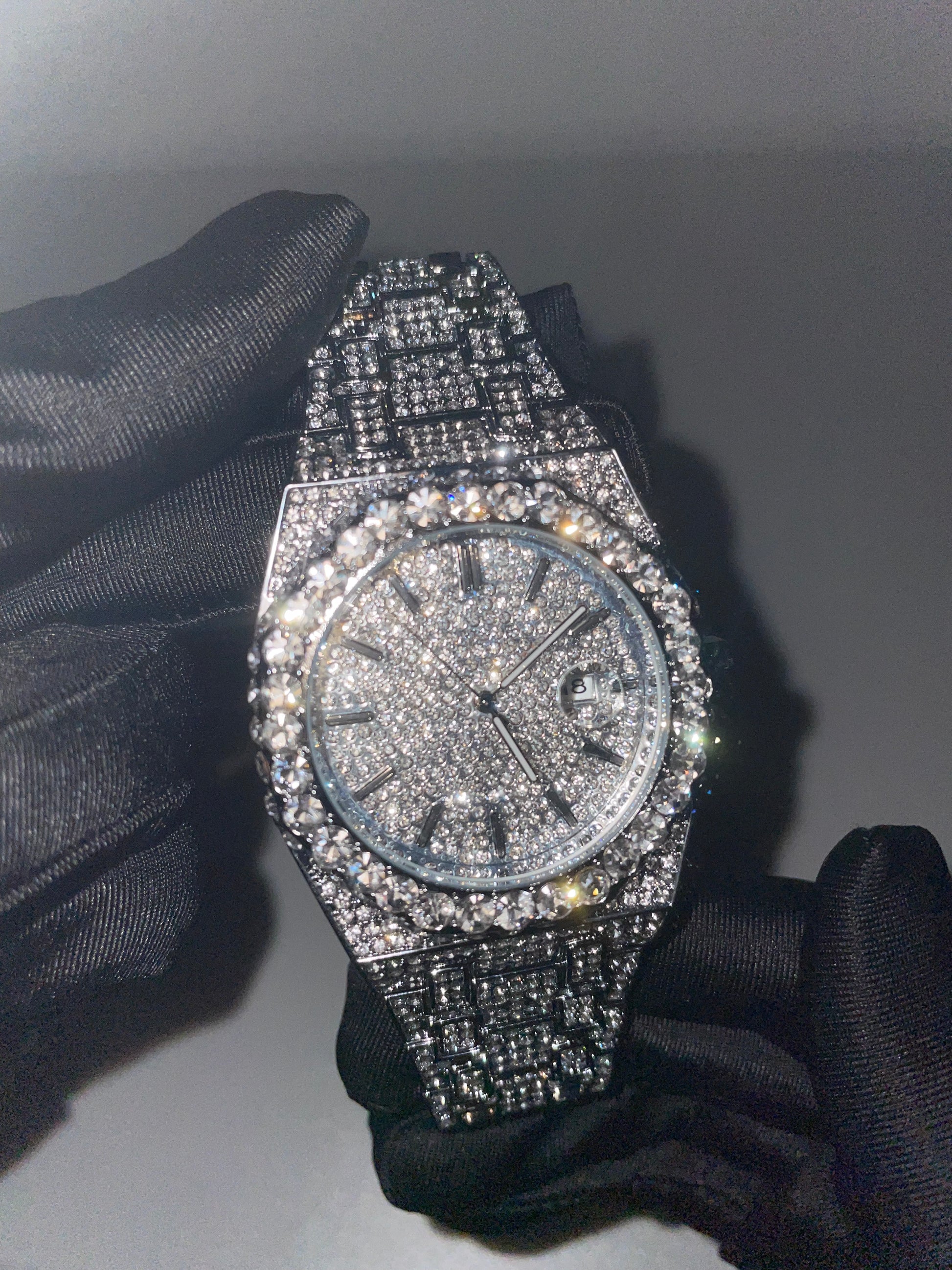 ICED OUT SILVER STICK DIAL
