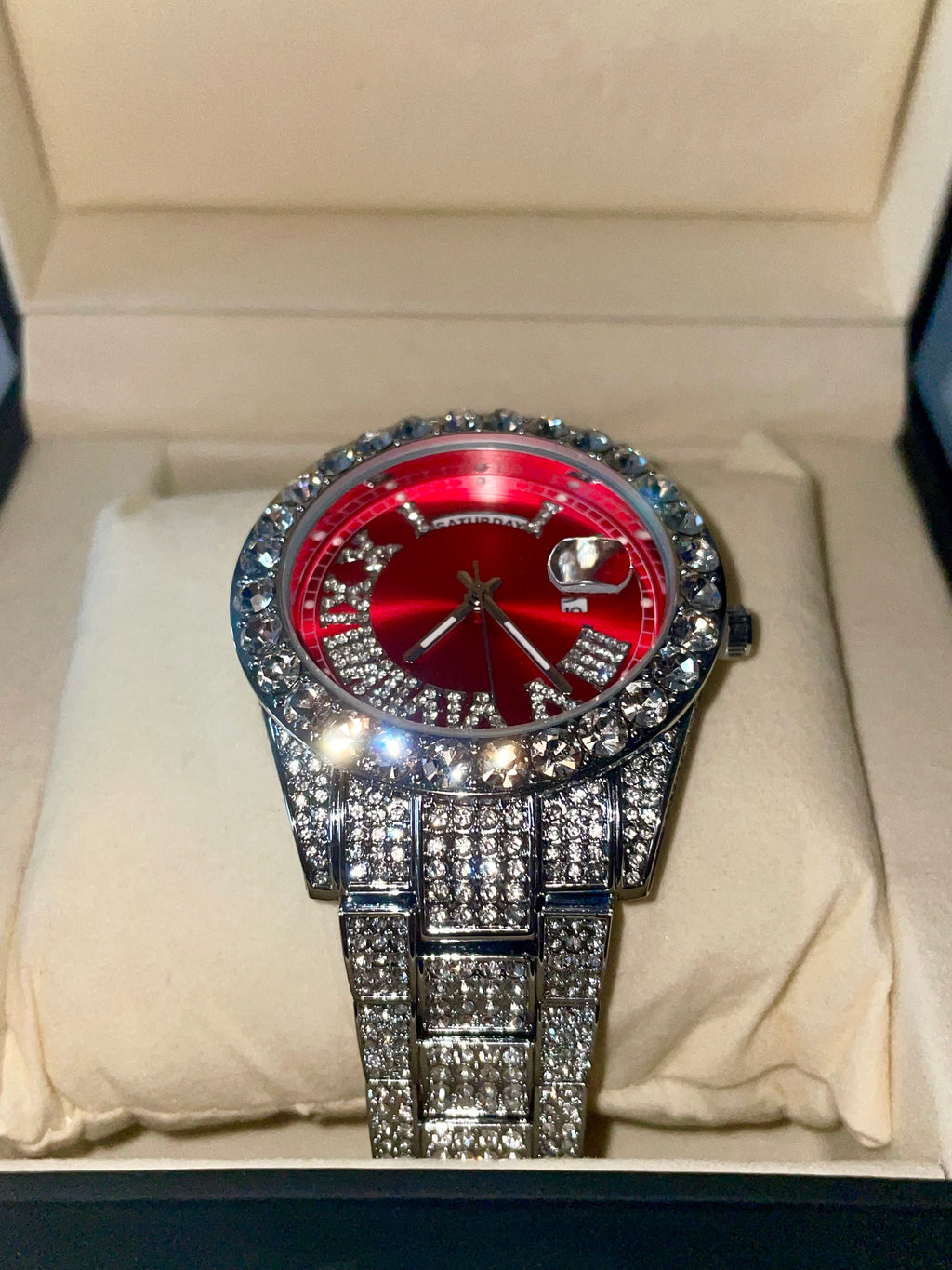 ICED OUT BLOOD RED ROMAN