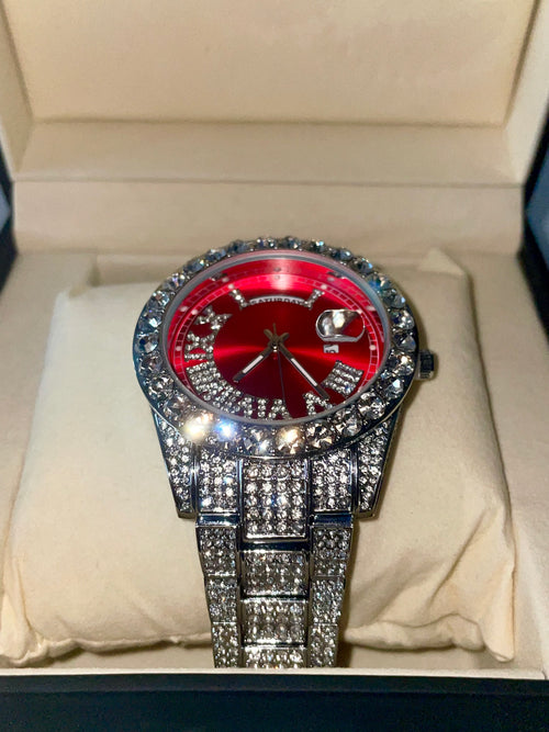 ICED OUT BLOOD RED ROMAN