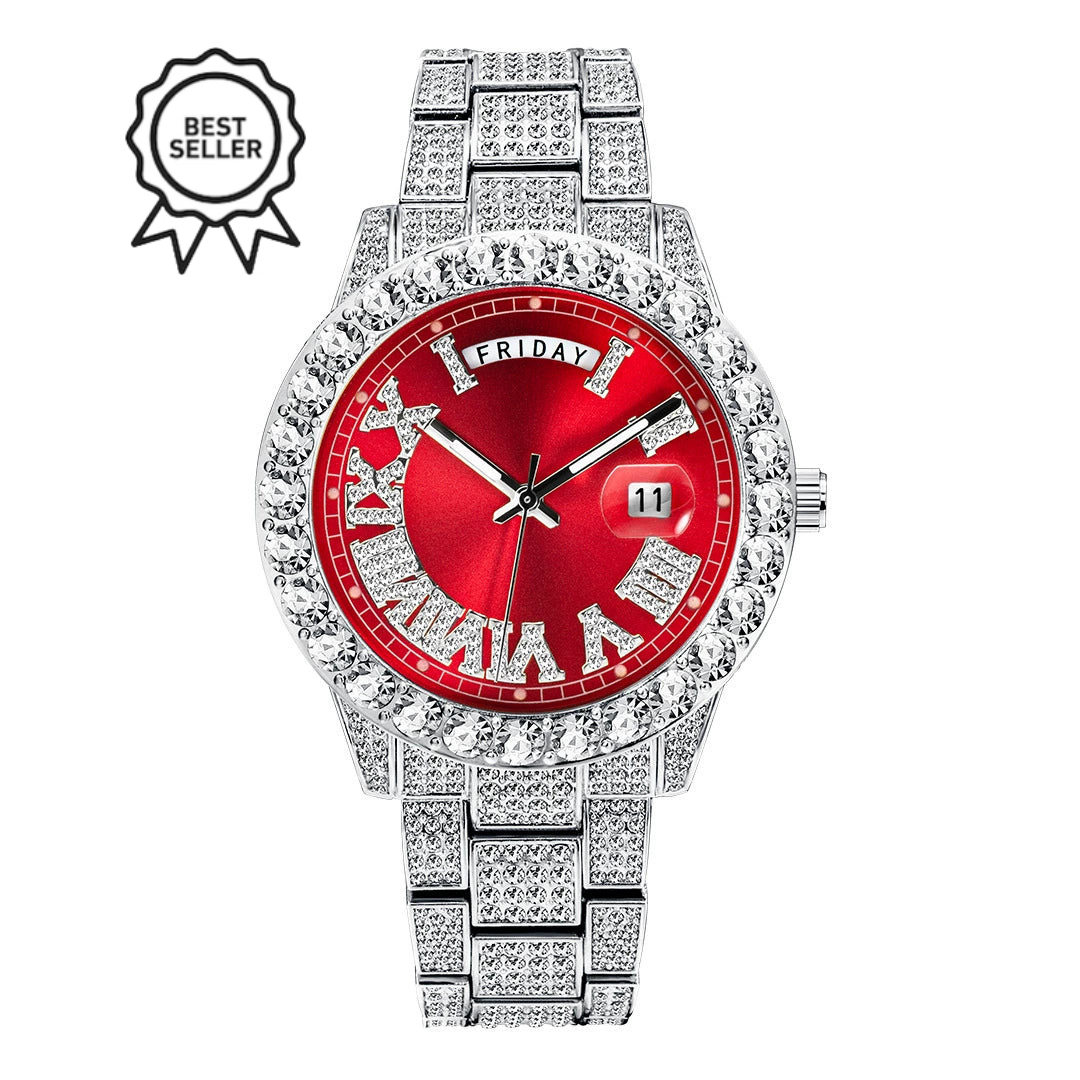 ICED OUT BLOOD RED ROMAN