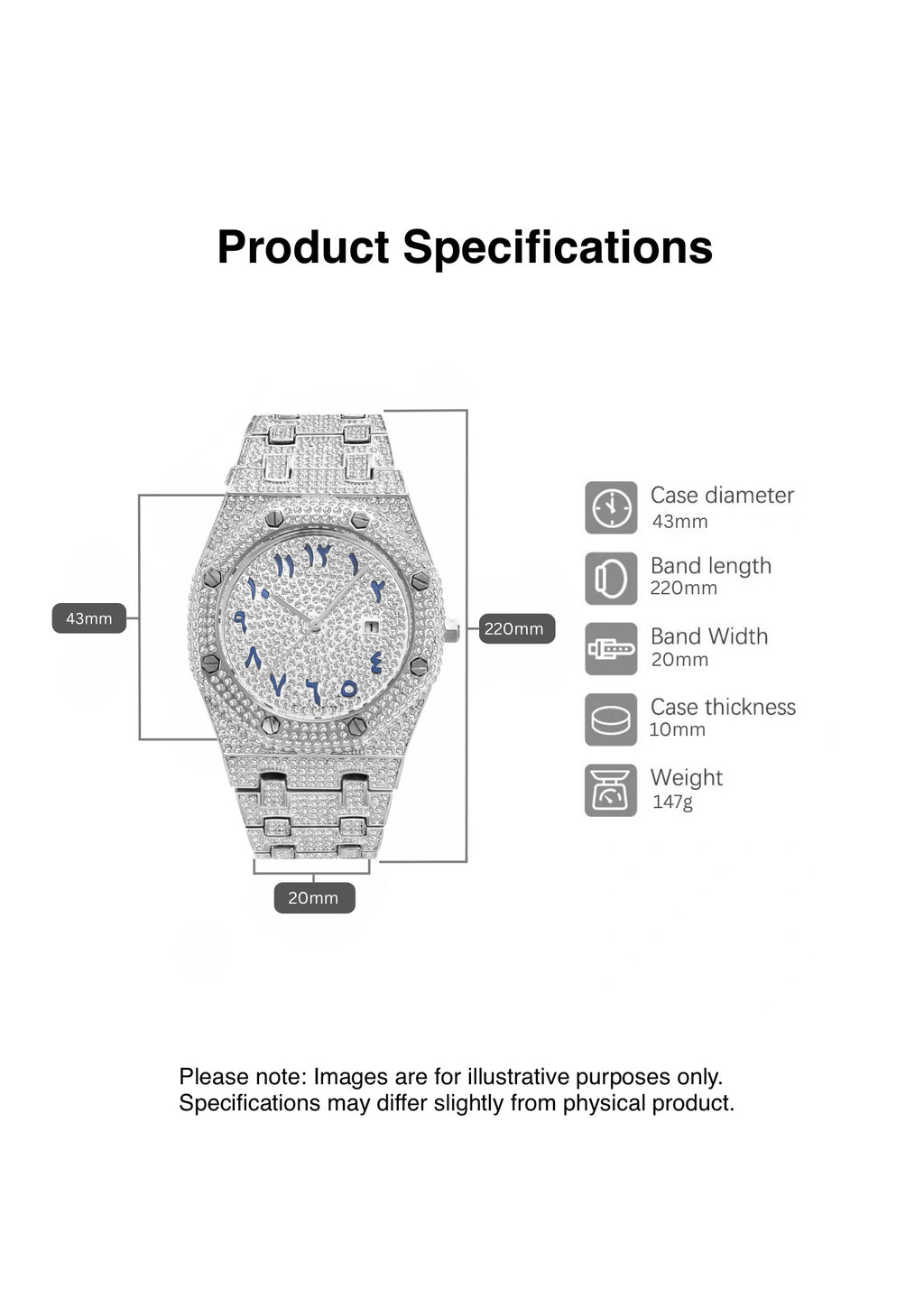 ICED OUT ARABIC DIAL