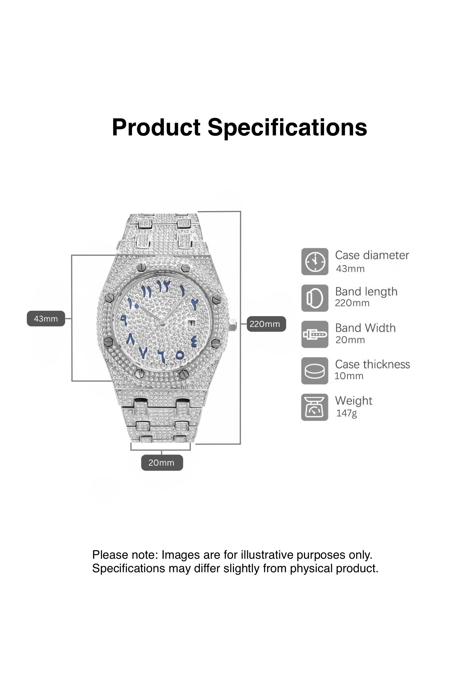ICED OUT ARABIC DIAL