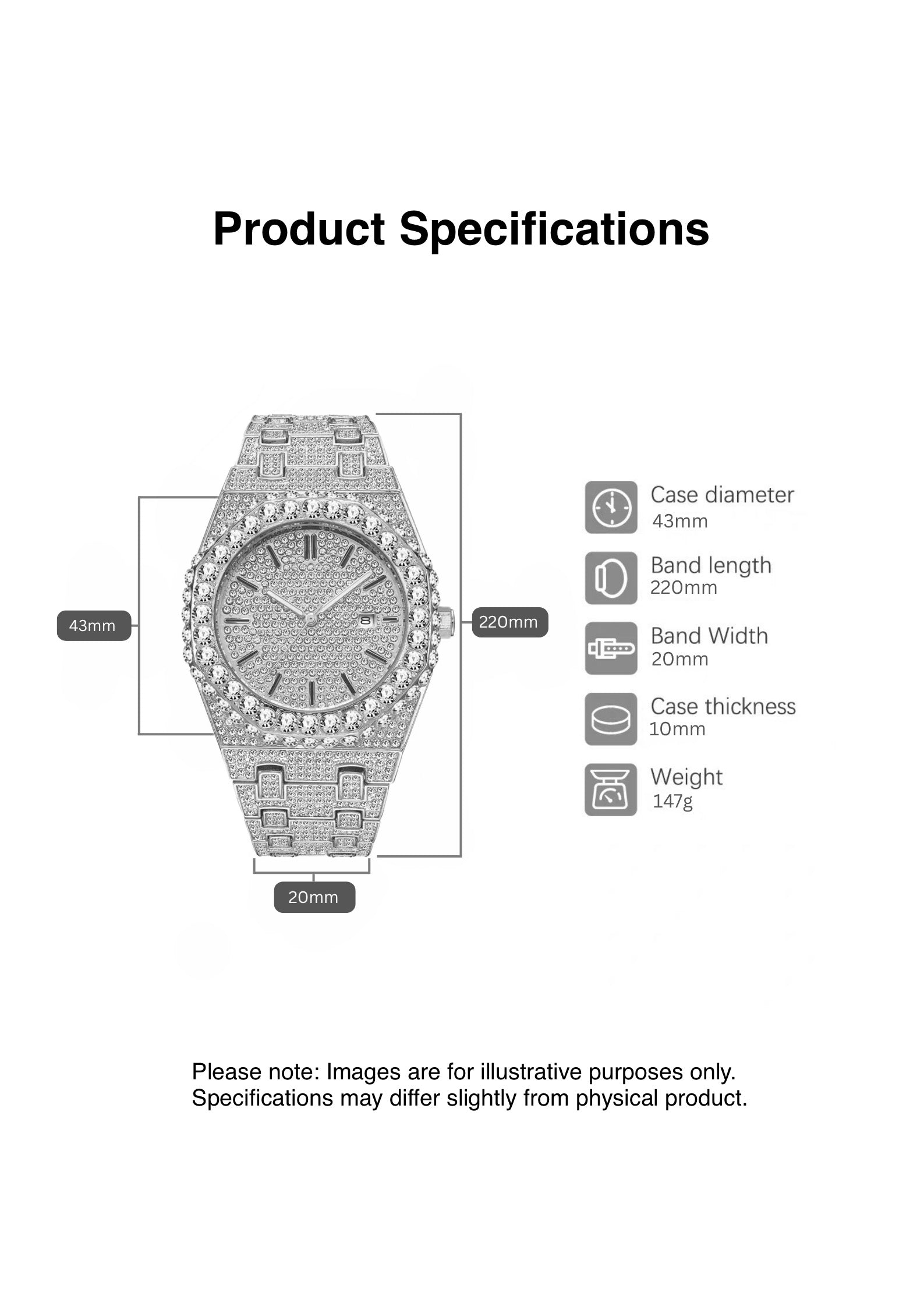 ICED OUT SILVER STICK DIAL