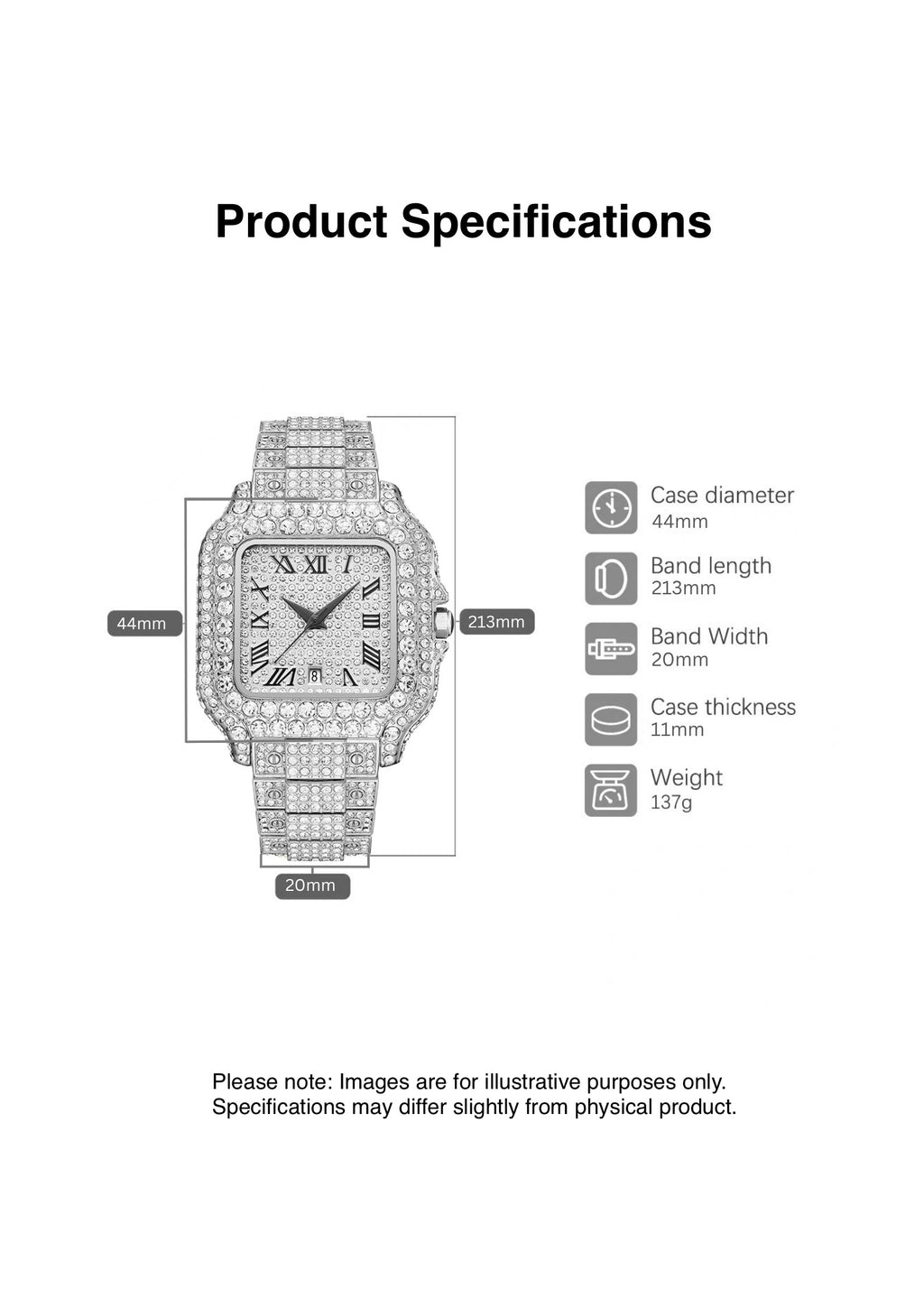 ICED OUT SQUARE DIAL