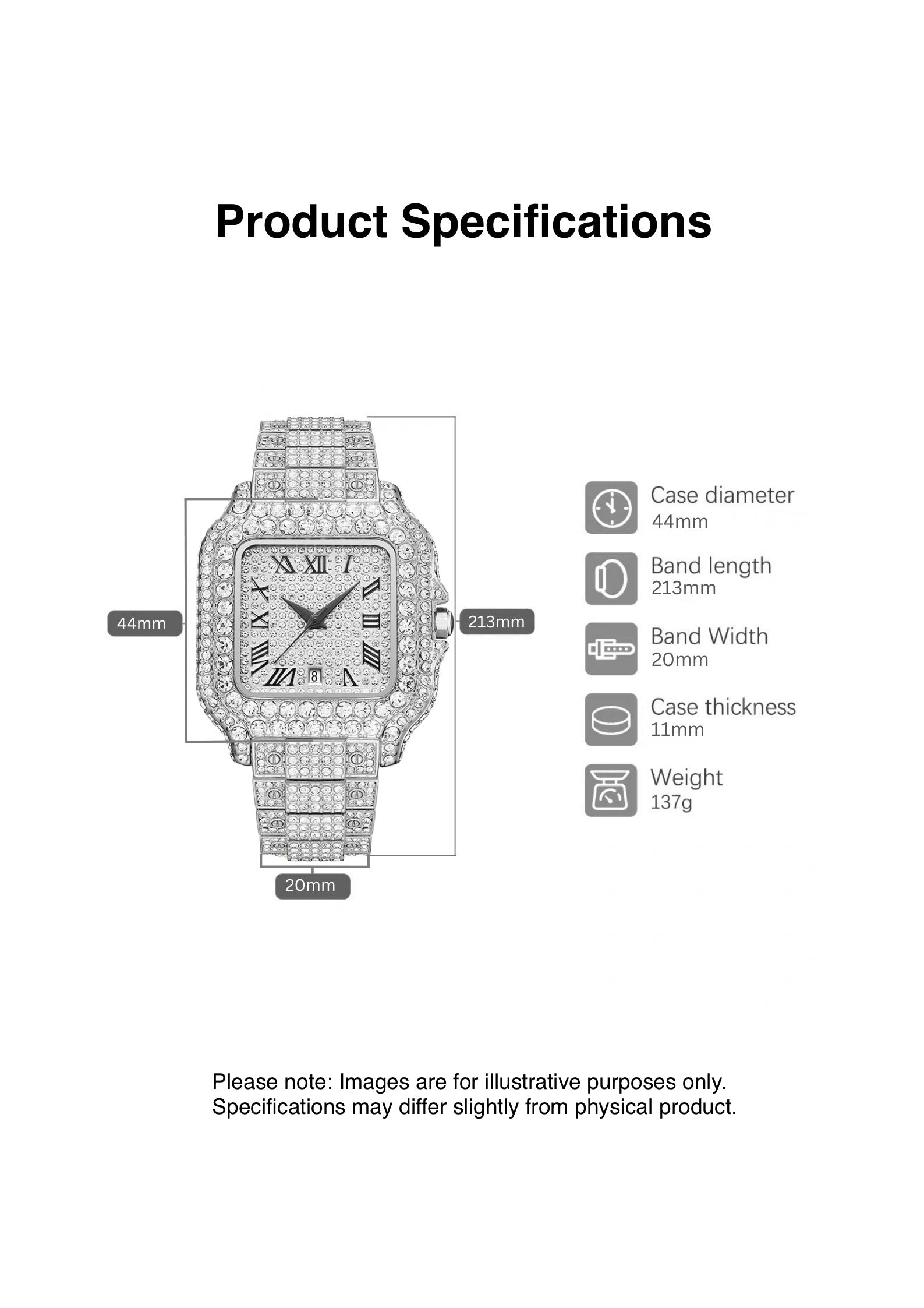 ICED OUT SQUARE DIAL