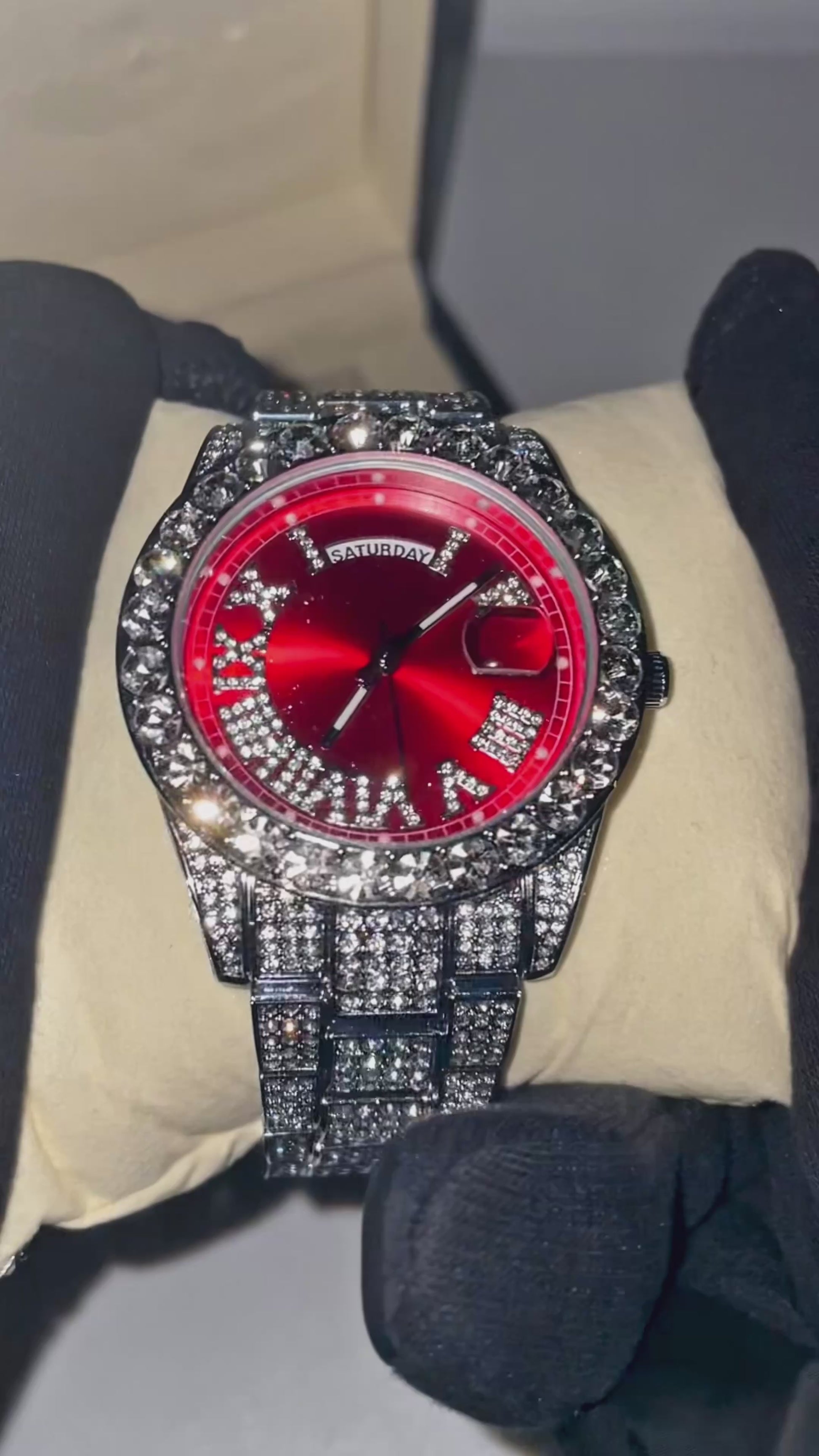 ICED OUT BLOOD RED ROMAN