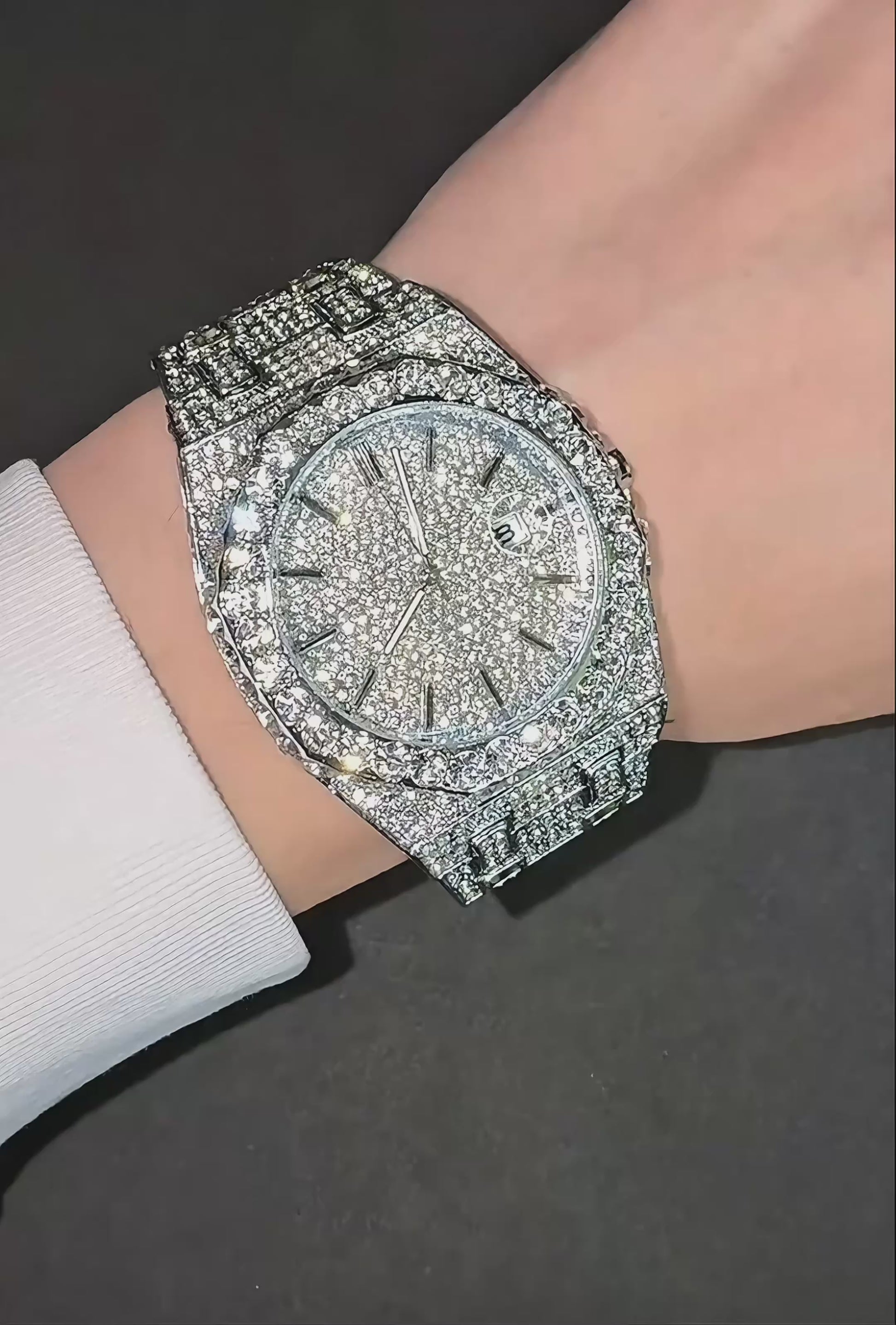 ICED OUT SILVER STICK DIAL